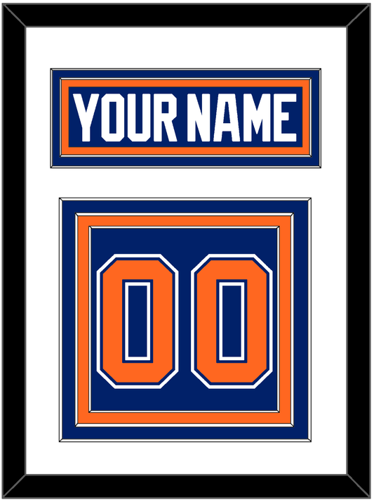 Edmonton Nameplate & Number (Back) - Road Blue (1981-1994) - Premier Tier 1