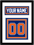 Edmonton Nameplate & Number (Back) - Road Blue (1981-1994) - Triple Mat 1