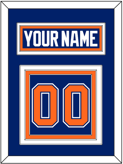 Edmonton Nameplate & Number (Back) - Road Blue (1981-1994) - Premier Tier 2