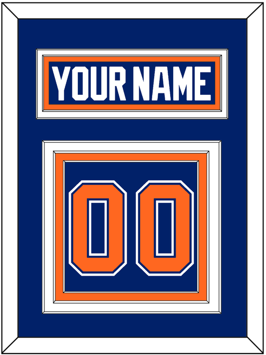 Edmonton Nameplate & Number (Back) - Road Blue (1981-1994) - Premier Tier 2