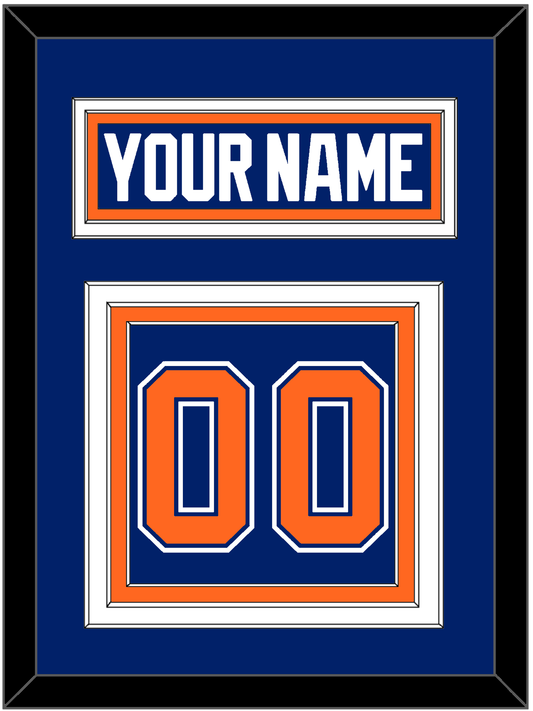 Edmonton Nameplate & Number (Back) - Road Blue (1981-1994) - Premier Tier 2