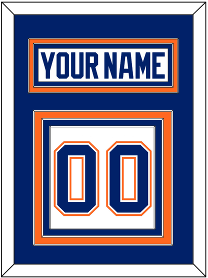 Edmonton Nameplate & Number (Back) - Home White (1981-1994) - Premier Tier 2