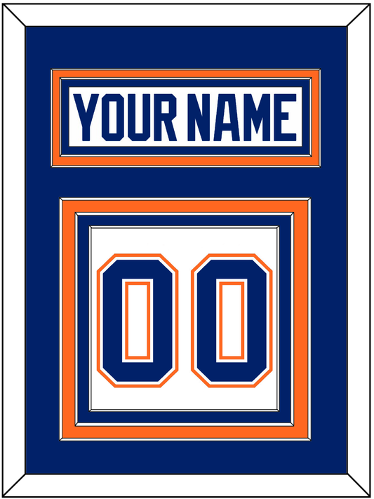 Edmonton Nameplate & Number (Back) - Home White (1981-1994) - Premier Tier 2
