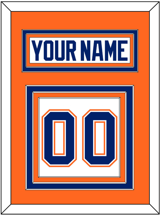 Edmonton Nameplate & Number (Back) - Home White (1981-1994) - Premier Tier 3