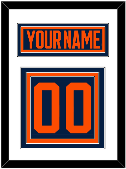 Edmonton Nameplate & Number (Back) - Alternate Navy (2019-2024) - Premier Tier 1