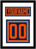 Edmonton Nameplate & Number (Back) - Alternate Navy (2019-2024) - Triple Mat 1