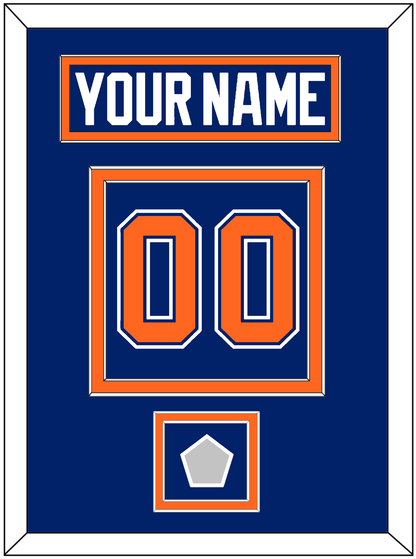 Edmonton Nameplate & Number (Back) With Stanley Cup Champions Patch - Road Blue (1981-1994) - Signature Tier 2