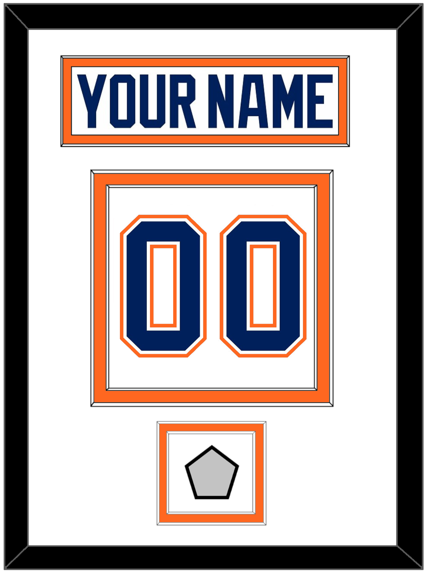 Edmonton Nameplate & Number (Back) With Stanley Cup Champions Patch - Home White (1981-1994) - Signature Tier 1