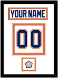 Edmonton Nameplate & Number (Back) With Stanley Cup Champions Patch - Home White (1981-1994) - Double Mat 1