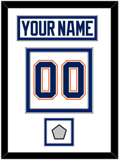 Edmonton Nameplate & Number (Back) With Stanley Cup Champions Patch - Home White (1981-1994) - Signature Tier 2