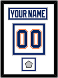 Edmonton Nameplate & Number (Back) With Stanley Cup Champions Patch - Home White (1981-1994) - Double Mat 2