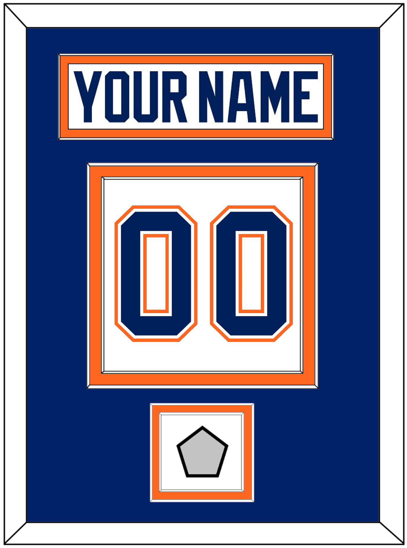 Edmonton Nameplate & Number (Back) With Stanley Cup Champions Patch - Home White (1981-1994) - Signature Tier 3