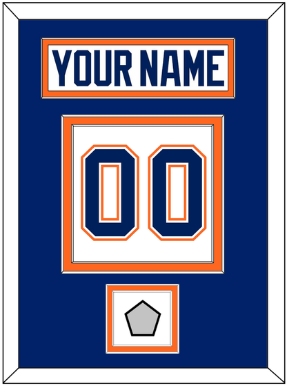 Edmonton Nameplate & Number (Back) With Stanley Cup Champions Patch - Home White (1981-1994) - Signature Tier 3