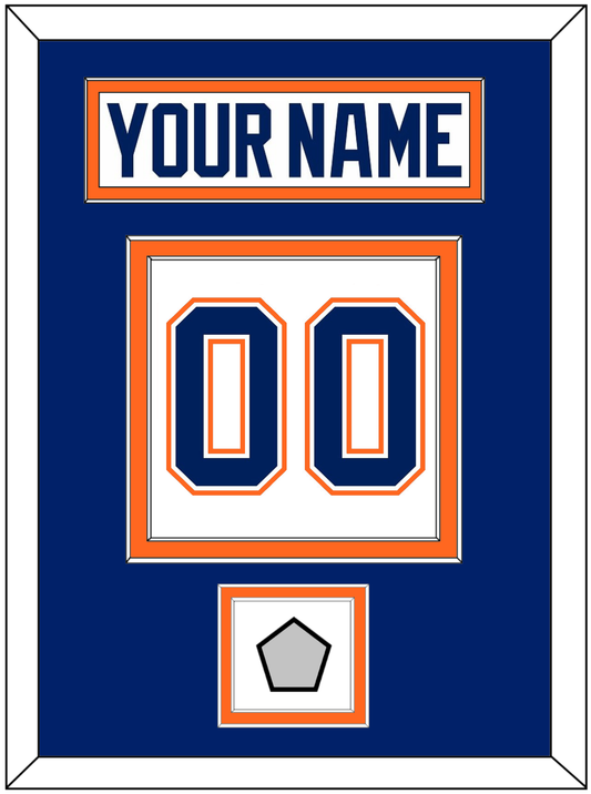 Edmonton Nameplate & Number (Back) With Stanley Cup Champions Patch - Home White (1981-1994) - Signature Tier 3