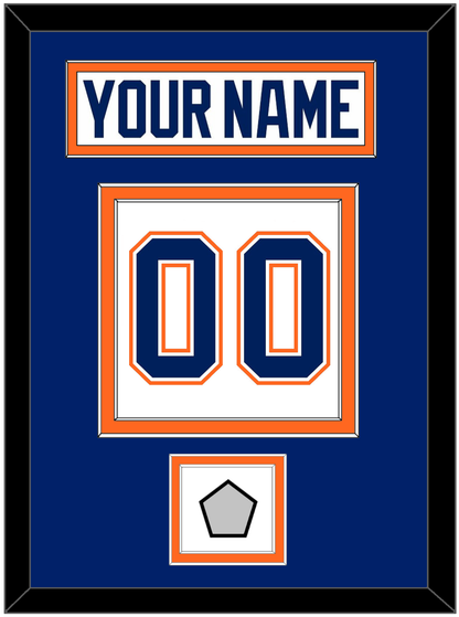 Edmonton Nameplate & Number (Back) With 1990 Stanley Cup Finals Patch - Home White (1981-1994) - Signature Tier 3