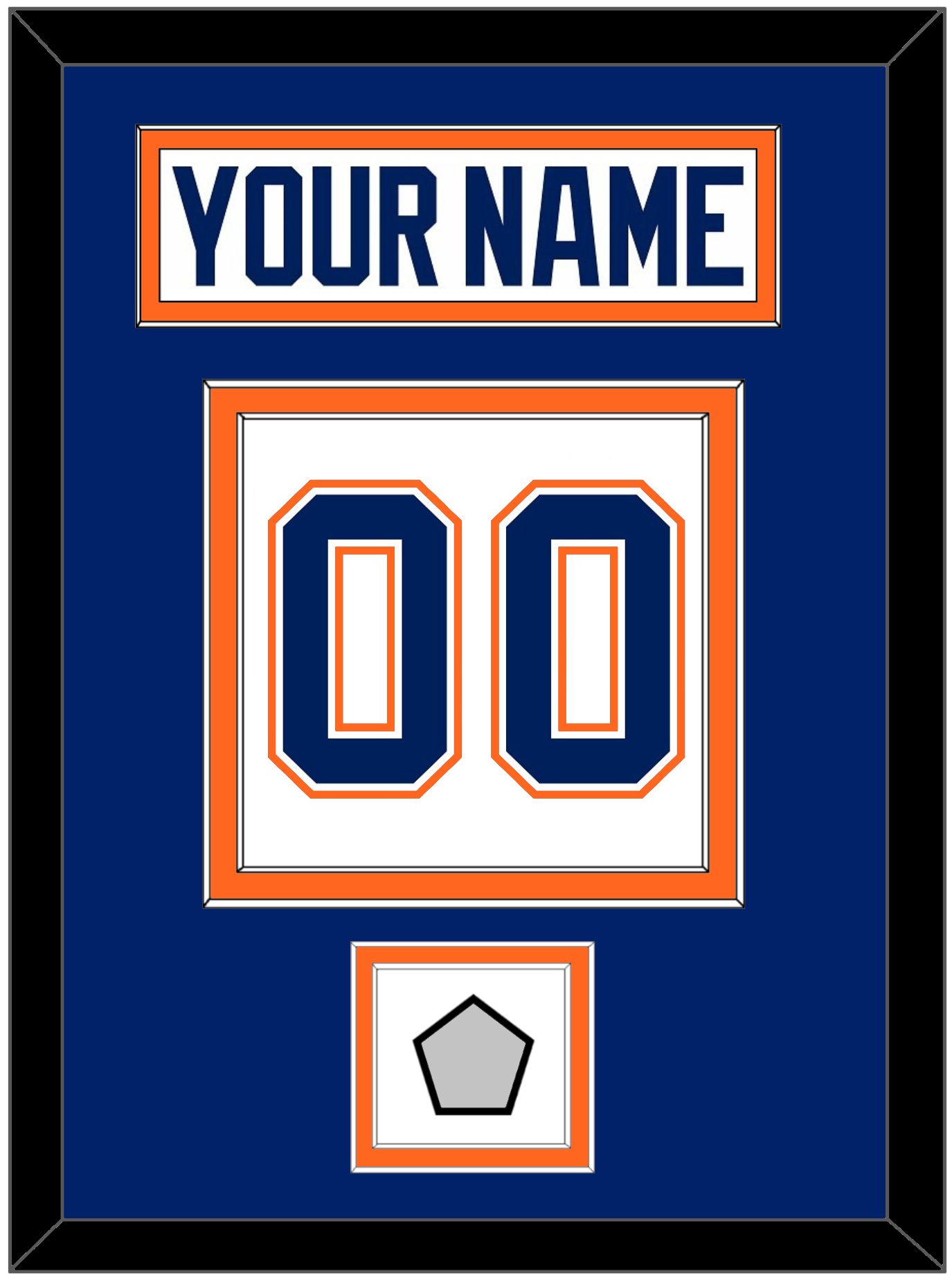 Edmonton Nameplate & Number (Back) With Stanley Cup Champions Patch - Home White (1981-1994) - Signature Tier 3
