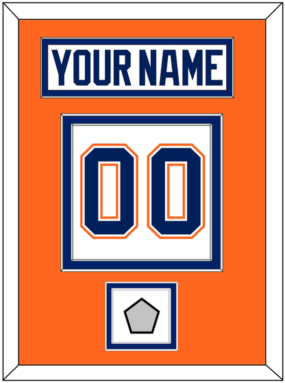 Edmonton Nameplate & Number (Back) With Stanley Cup Champions Patch - Home White (1981-1994) - Signature Tier 4