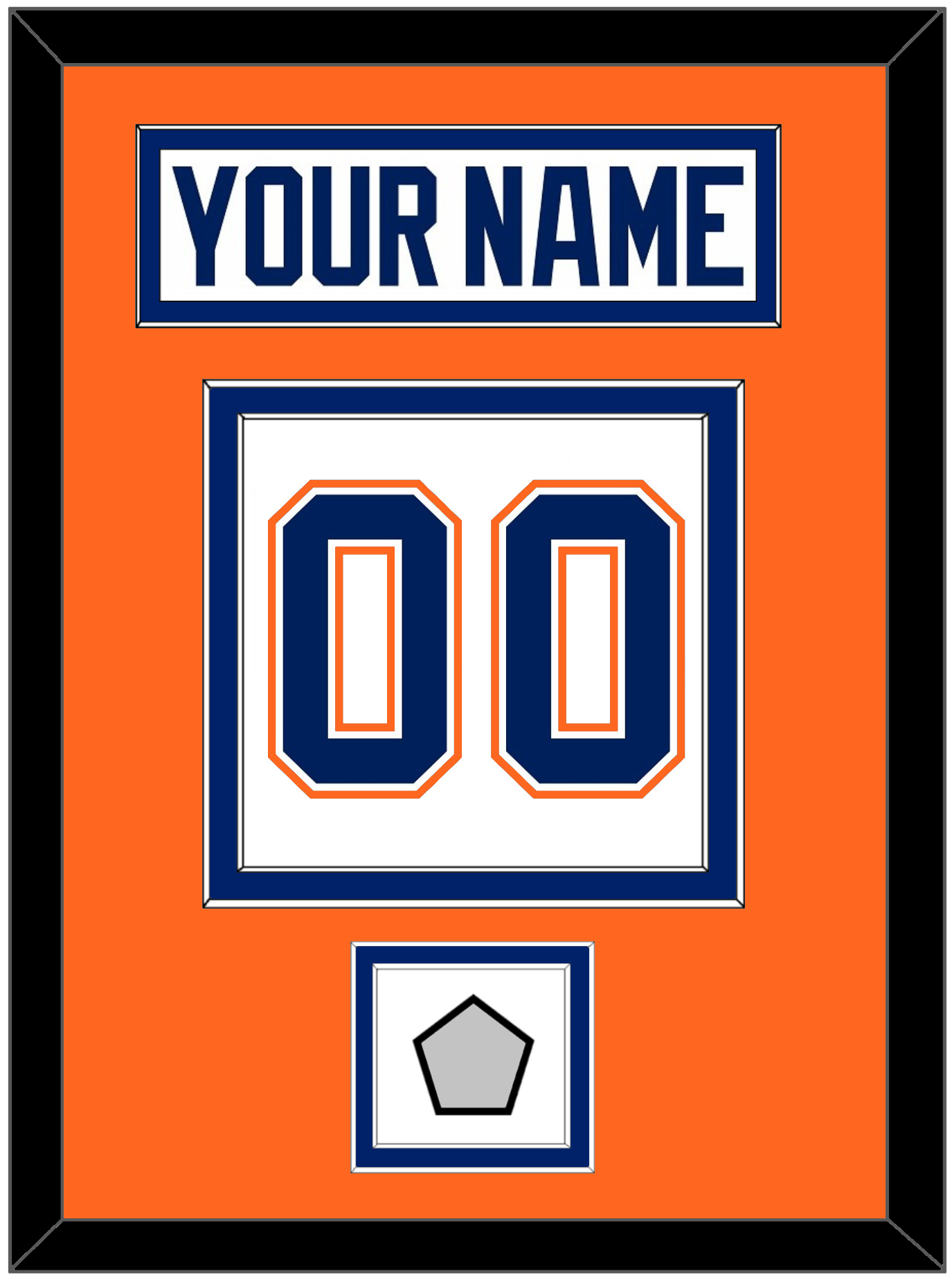 Edmonton Nameplate & Number (Back) With Stanley Cup Champions Patch - Home White (1981-1994) - Signature Tier 4