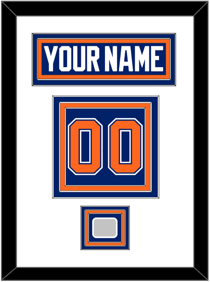 Edmonton Nameplate & Number (Back) With Stanley Cup Champions Patch - Road Blue (1981-1994) - Premier Tier 1