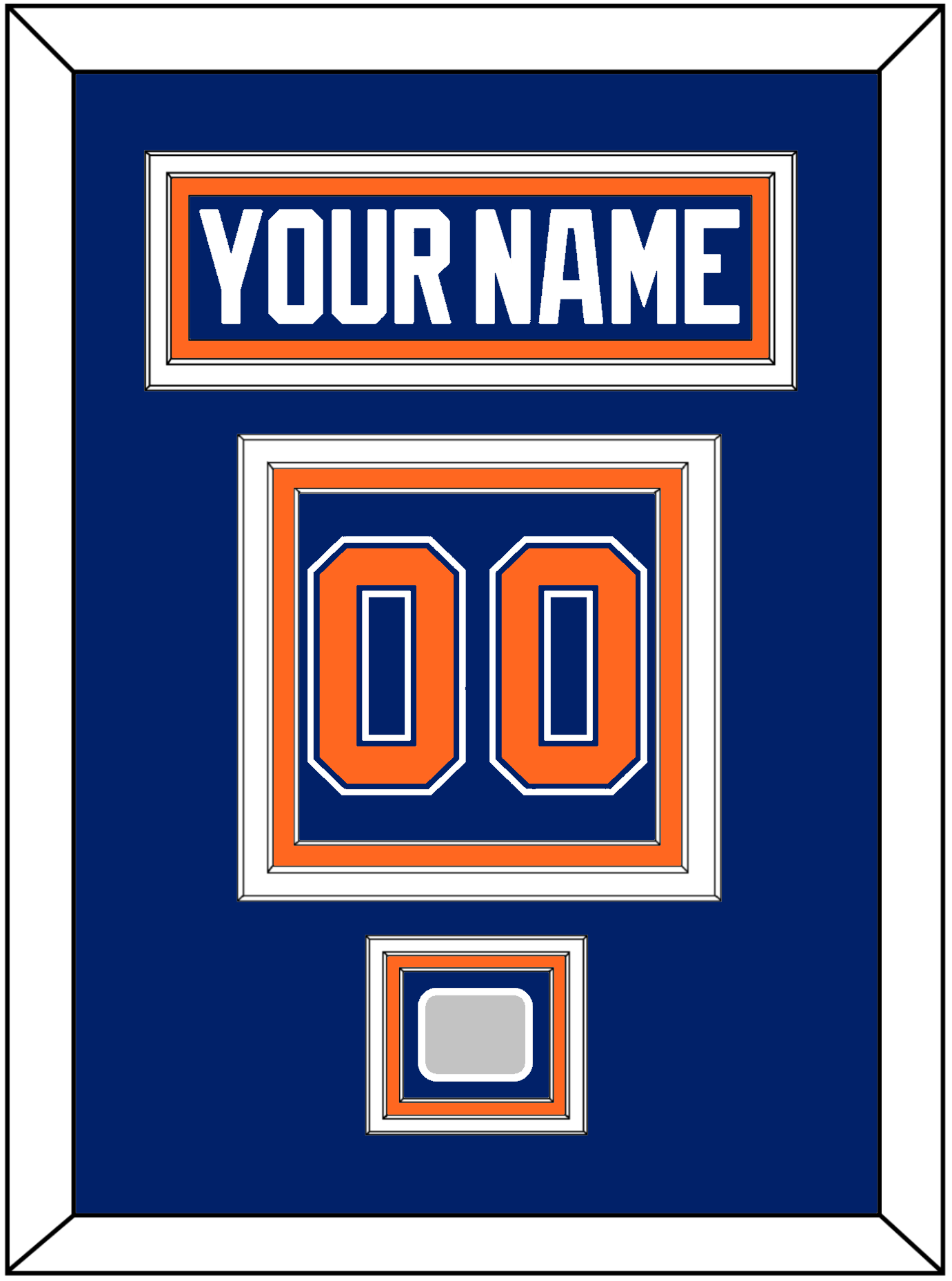 Edmonton Nameplate & Number (Back) With 1990 Stanley Cup Finals Patch - Road Blue (1981-1994) - Premier Tier 2