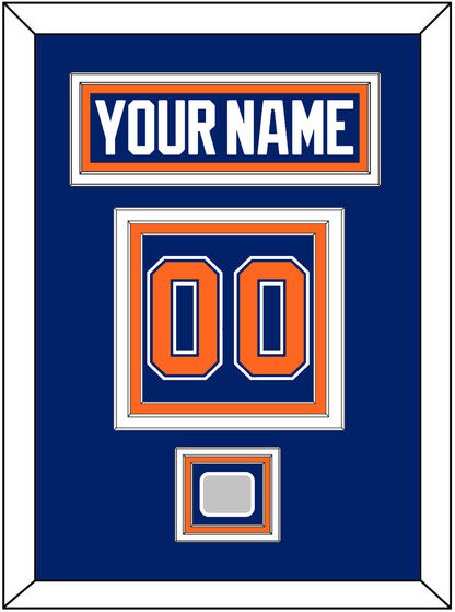 Edmonton Nameplate & Number (Back) With 1990 Stanley Cup Finals Patch - Road Blue (1981-1994) - Premier Tier 2