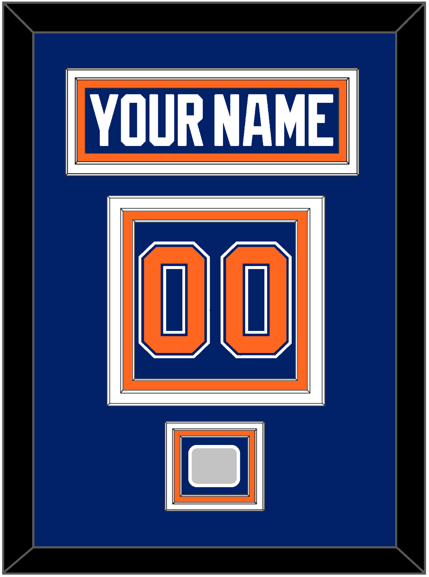 Edmonton Nameplate & Number (Back) With 1990 Stanley Cup Finals Patch - Road Blue (1981-1994) - Premier Tier 2