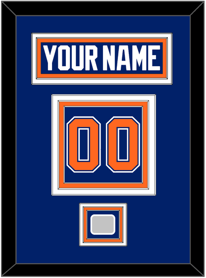 Edmonton Nameplate & Number (Back) With Stanley Cup Champions Patch - Road Blue (1981-1994) - Premier Tier 2