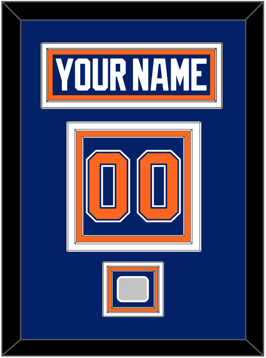Edmonton Nameplate & Number (Back) With Stanley Cup Champions Patch - Road Blue (1981-1994) - Premier Tier 2