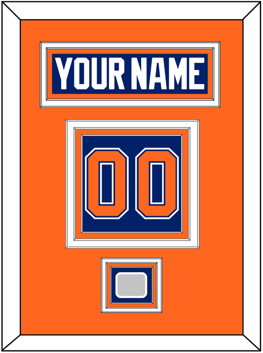 Edmonton Nameplate & Number (Back) With 1990 Stanley Cup Finals Patch - Road Blue (1981-1994) - Premier Tier 3
