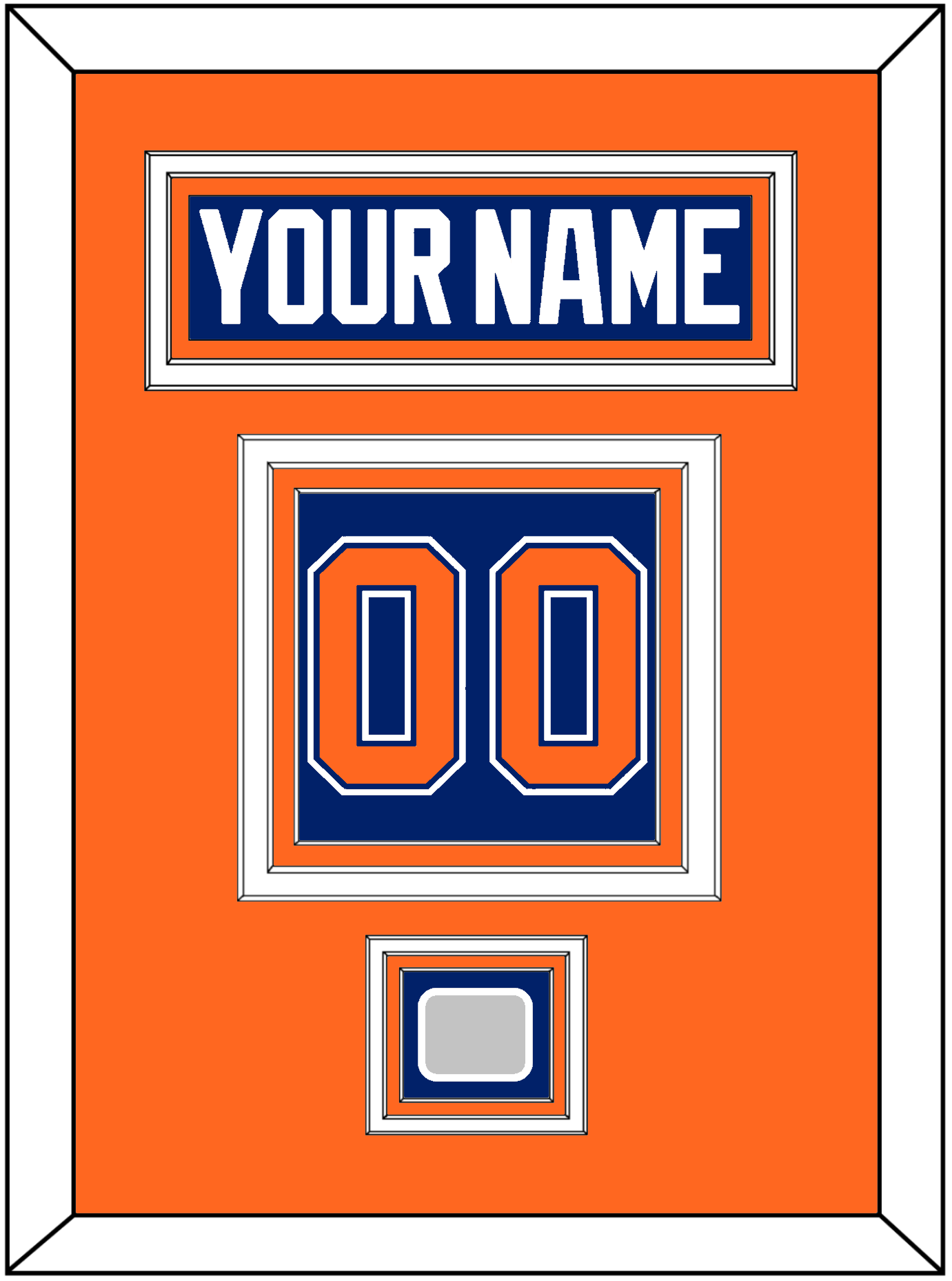 Edmonton Nameplate & Number (Back) With Stanley Cup Champions Patch - Road Blue (1981-1994) - Premier Tier 3