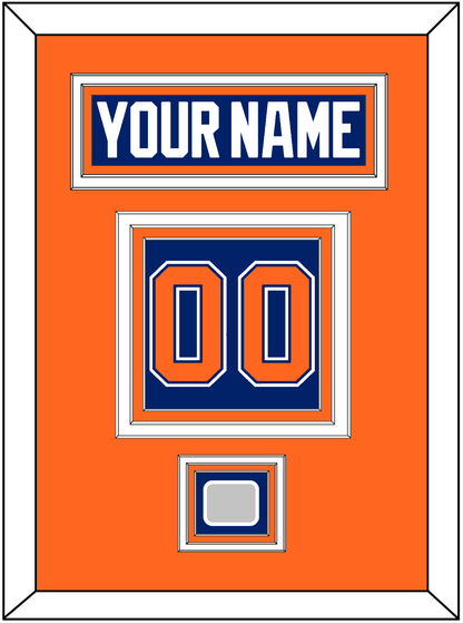 Edmonton Nameplate & Number (Back) With Stanley Cup Champions Patch - Road Blue (1981-1994) - Premier Tier 3