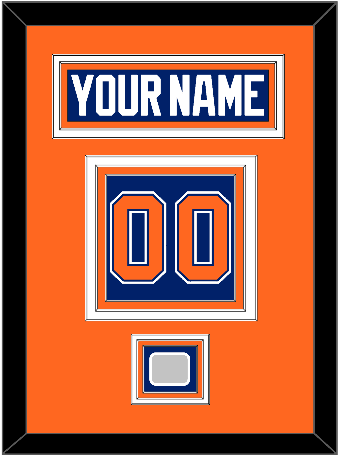 Edmonton Nameplate & Number (Back) With 1990 Stanley Cup Finals Patch - Road Blue (1981-1994) - Premier Tier 3