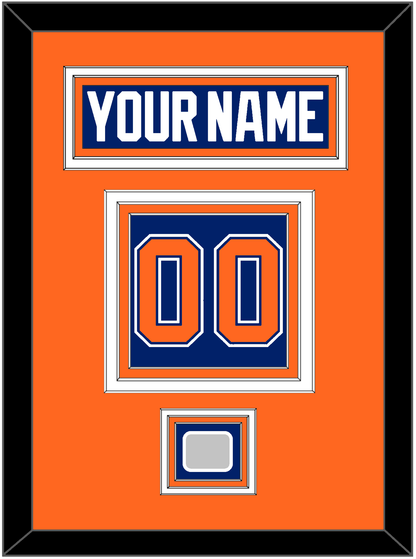Edmonton Nameplate & Number (Back) With Stanley Cup Champions Patch - Road Blue (1981-1994) - Premier Tier 3