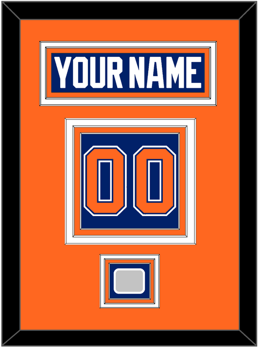 Edmonton Nameplate & Number (Back) With Stanley Cup Champions Patch - Road Blue (1981-1994) - Premier Tier 3