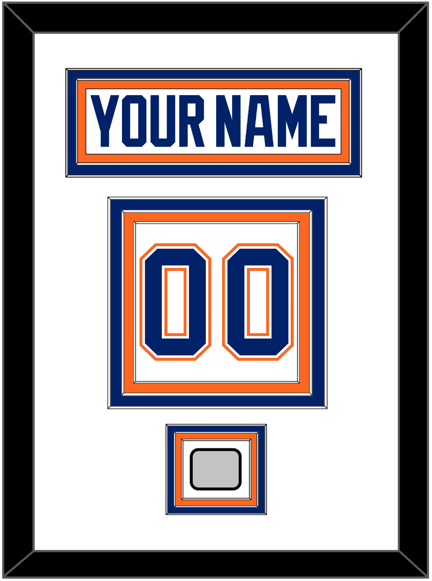 Edmonton Nameplate & Number (Back) With Stanley Cup Champions Patch - Home White (1981-1994) - Premier Tier 1