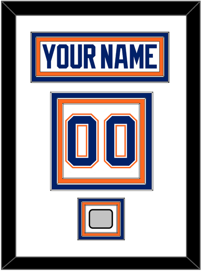 Edmonton Nameplate & Number (Back) With Stanley Cup Champions Patch - Home White (1981-1994) - Premier Tier 1