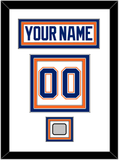 Edmonton Nameplate & Number (Back) With Stanley Cup Champions Patch - Home White (1981-1994) - Triple Mat 1