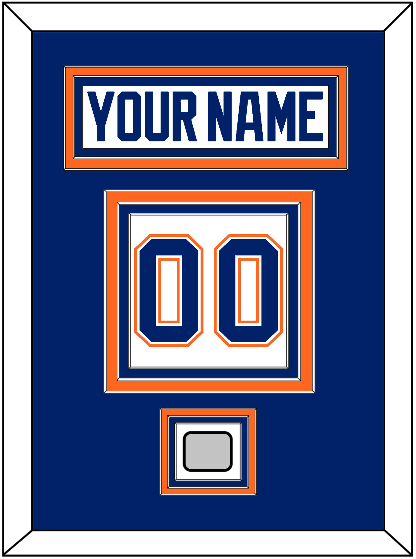 Edmonton Nameplate & Number (Back) With 1990 Stanley Cup Finals Patch - Home White (1981-1994) - Premier Tier 2