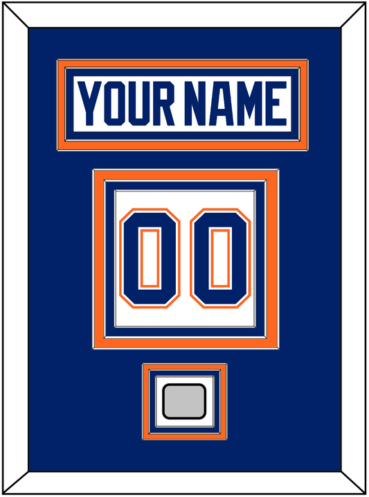 Edmonton Nameplate & Number (Back) With 1990 Stanley Cup Finals Patch - Home White (1981-1994) - Premier Tier 2
