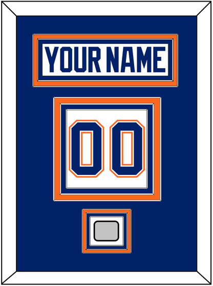 Edmonton Nameplate & Number (Back) With Stanley Cup Champions Patch - Home White (1981-1994) - Premier Tier 2
