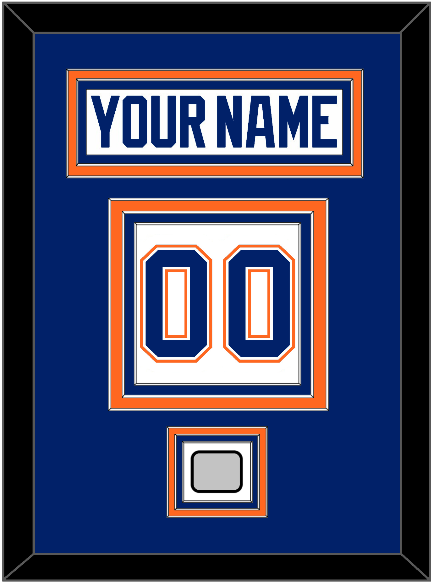 Edmonton Nameplate & Number (Back) With Stanley Cup Champions Patch - Home White (1981-1994) - Premier Tier 2