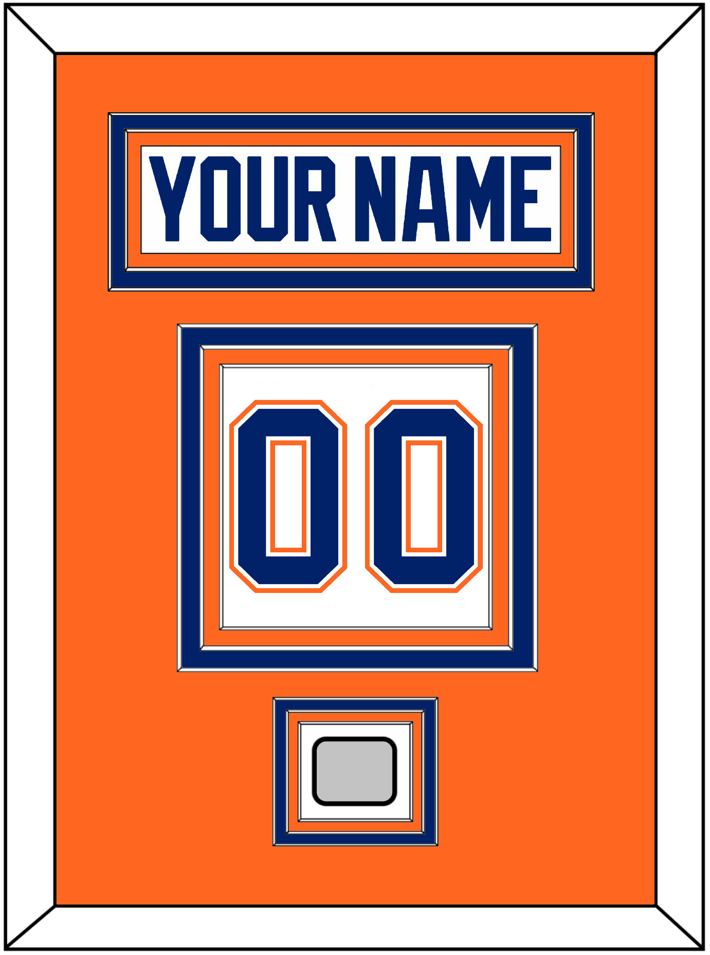 Edmonton Nameplate & Number (Back) With Stanley Cup Champions Patch - Home White (1981-1994) - Premier Tier 3