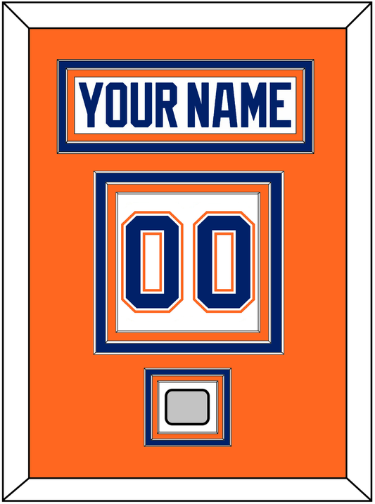 Edmonton Nameplate & Number (Back) With Stanley Cup Champions Patch - Home White (1981-1994) - Premier Tier 3
