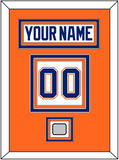 Edmonton Nameplate & Number (Back) With Stanley Cup Champions Patch - Home White (1981-1994) - Triple Mat 3