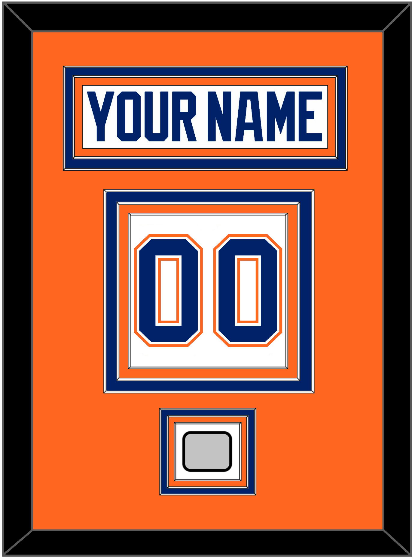 Edmonton Nameplate & Number (Back) With Stanley Cup Champions Patch - Home White (1981-1994) - Premier Tier 3