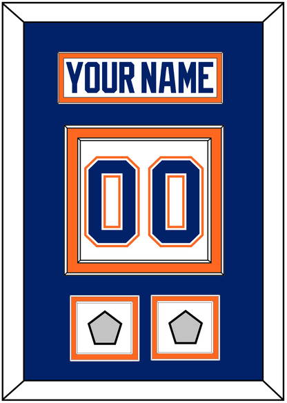 Edmonton Nameplate & Number (Back) With 2 Stanley Cup Champions Patches - Home White (1981-1994) - Signature Tier 3