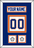 Edmonton Nameplate & Number (Back) With 2 Stanley Cup Champions Patches - Home White (1981-1994) - Double Mat 3
