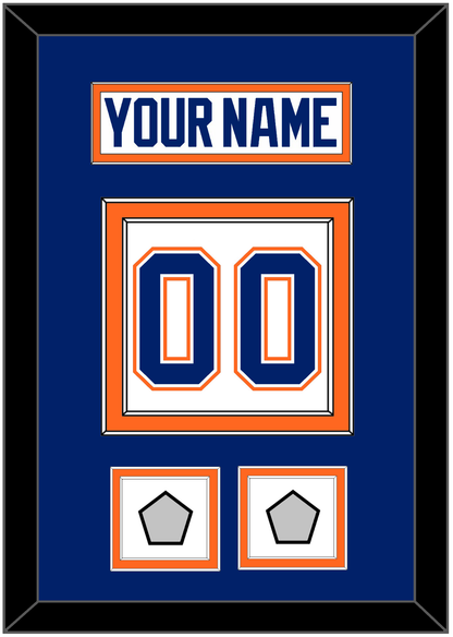 Edmonton Nameplate & Number (Back) With 2 Stanley Cup Champions Patches - Home White (1981-1994) - Signature Tier 3