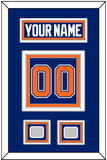 Edmonton Nameplate & Number (Back) With 2 Stanley Cup Champions Patches - Road Blue (1981-1994) - Triple Mat 2