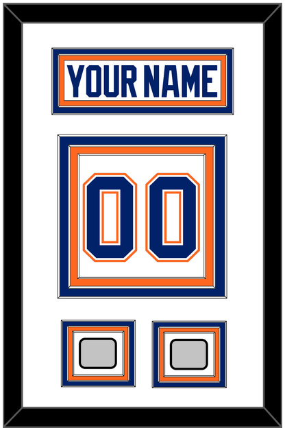 Edmonton Nameplate & Number (Back) With 2 Stanley Cup Champions Patches - Home White (1981-1994) - Premier Tier 1
